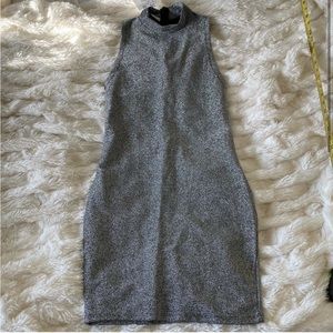 Zara Silver Mini Bodycon Holiday Dress Size Small NWT